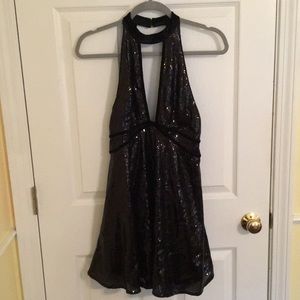 Free People Black Sparkly Party Dress